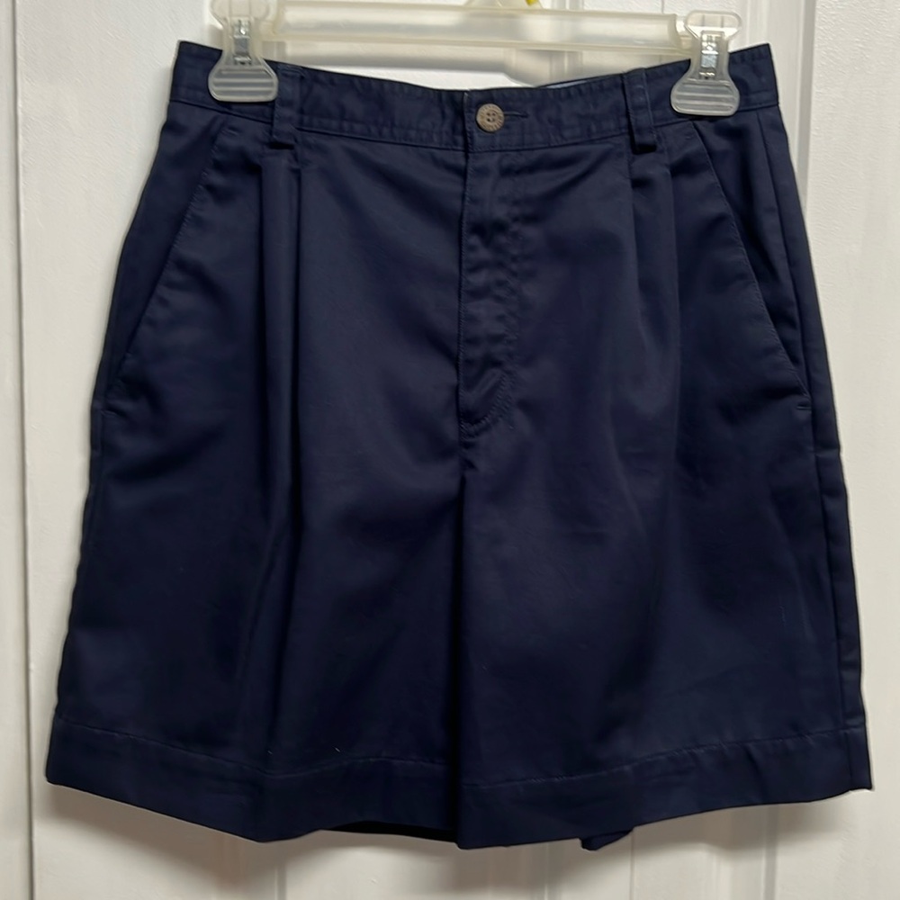 Liz Claiborne Dark Navy Blue High Rise Pleated Pocket Shorts Size 6P